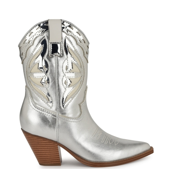 Nine West Shoes - Nine West Silver Western Boots